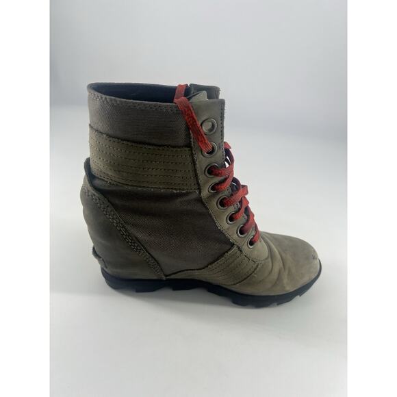 Sorel Lexie Wedge Boots Womens Size 8.5 Gray Winter Comfy Preppy Luxury Ankle - Picture 3 of 11